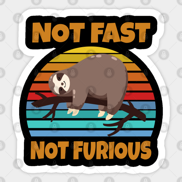 Not Fast Not Furious Sloth Sticker by WorkMemes